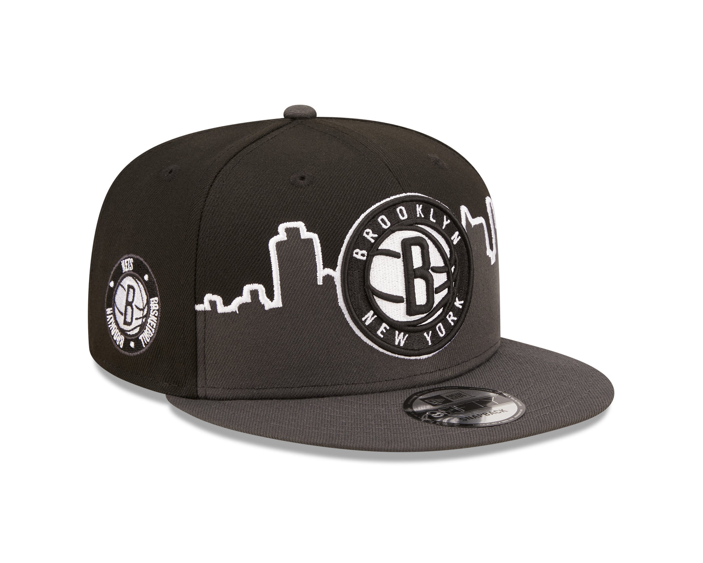 Brooklyn Nets New Era Tip-Off 9FIFTY Snap Back Hat - Gray/Black
