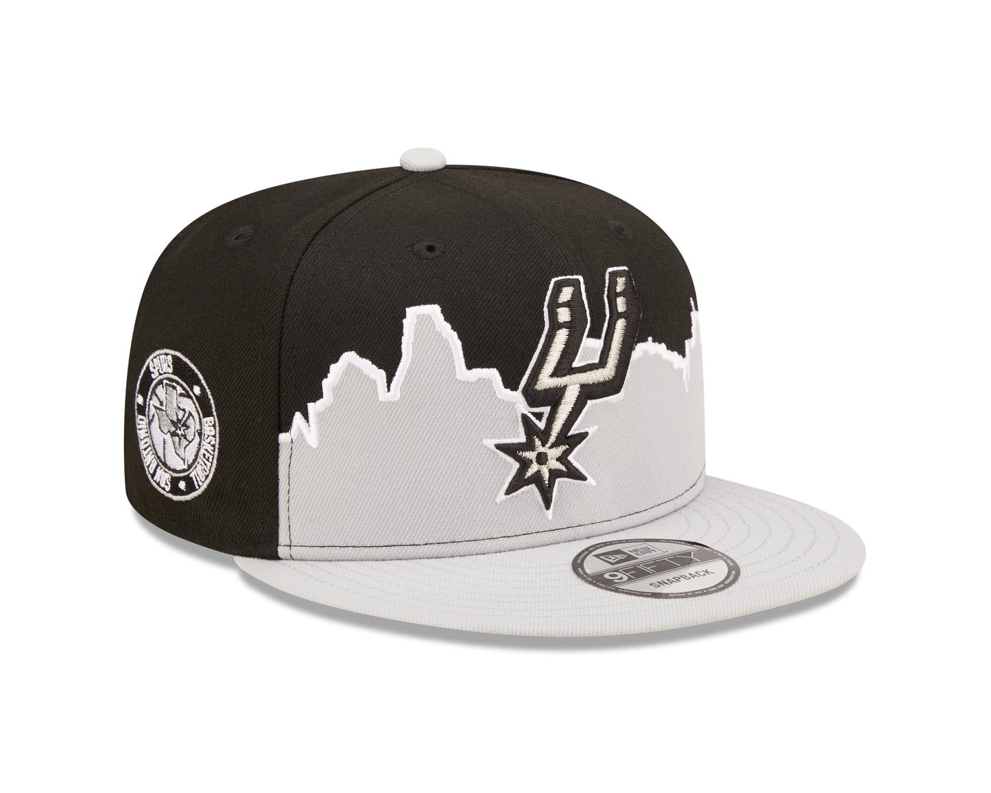 San Antonio Spurs New Era Tip-Off 9FIFTY Snap Back Hat - Gray/Black