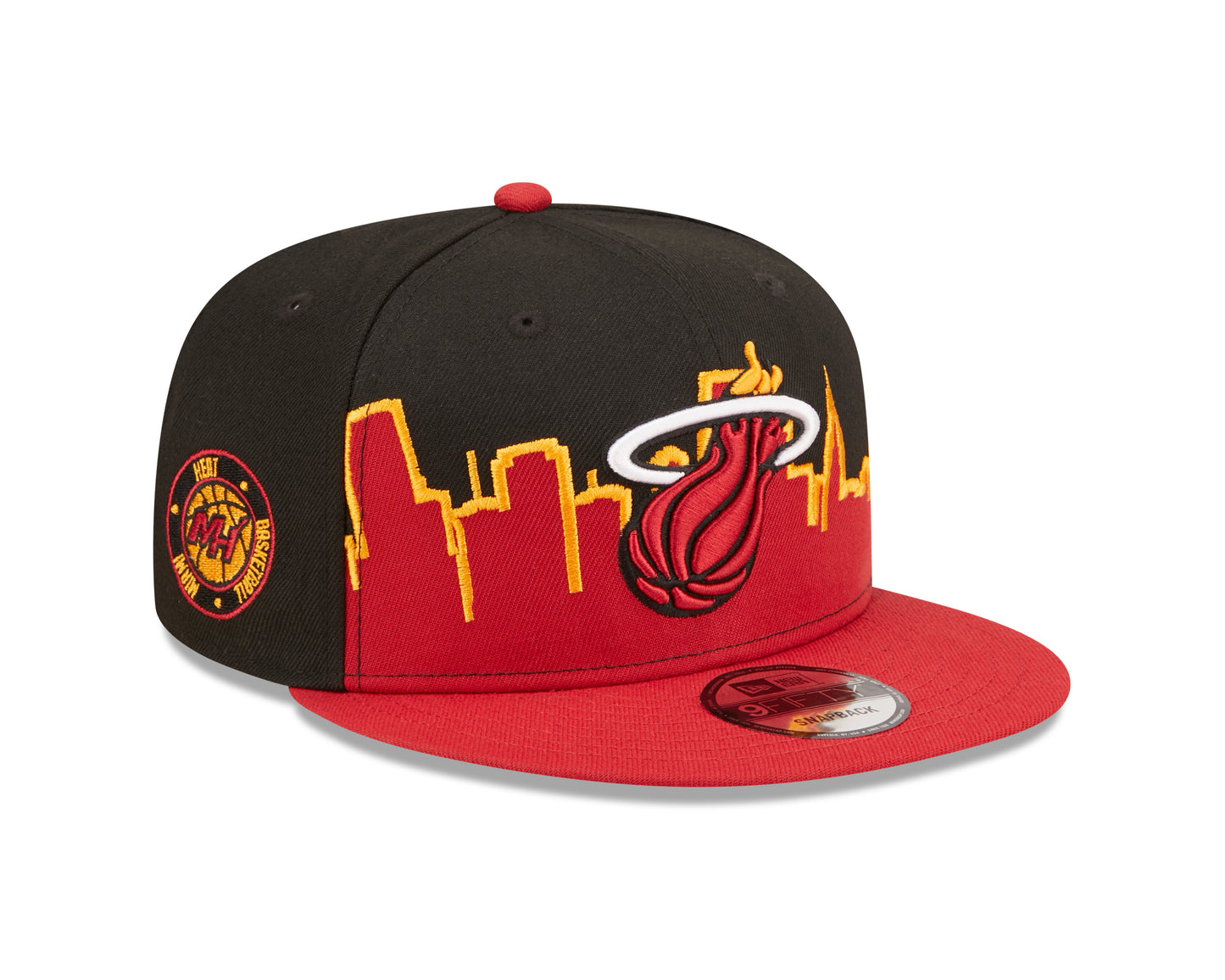 Miami Heat New Era Tip-Off 9FIFTY Snap Back Hat - Burgundy/Black