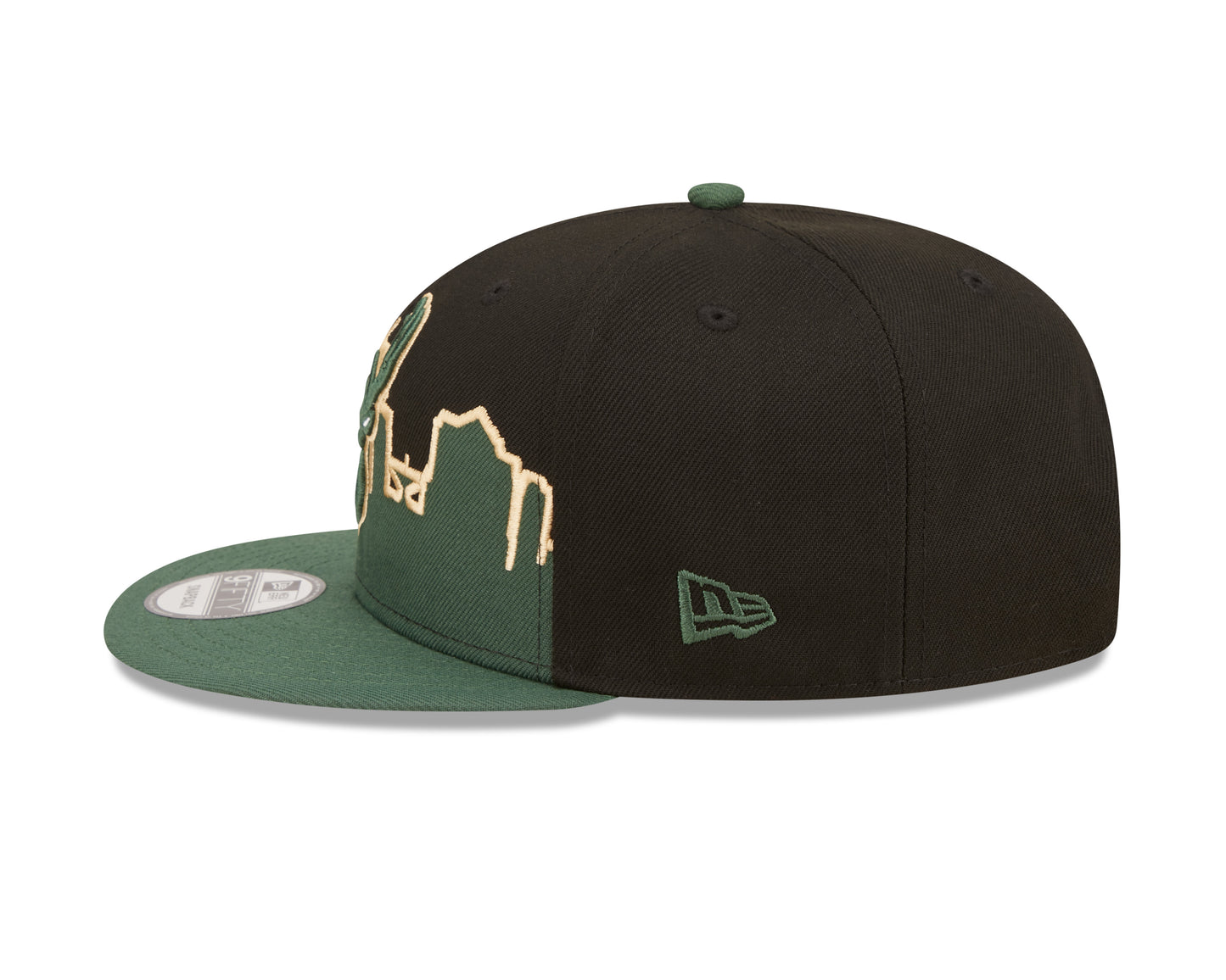 Milwaukee Bucks New Era Tip-Off 9FIFTY Snap Back Hat - Green/Black