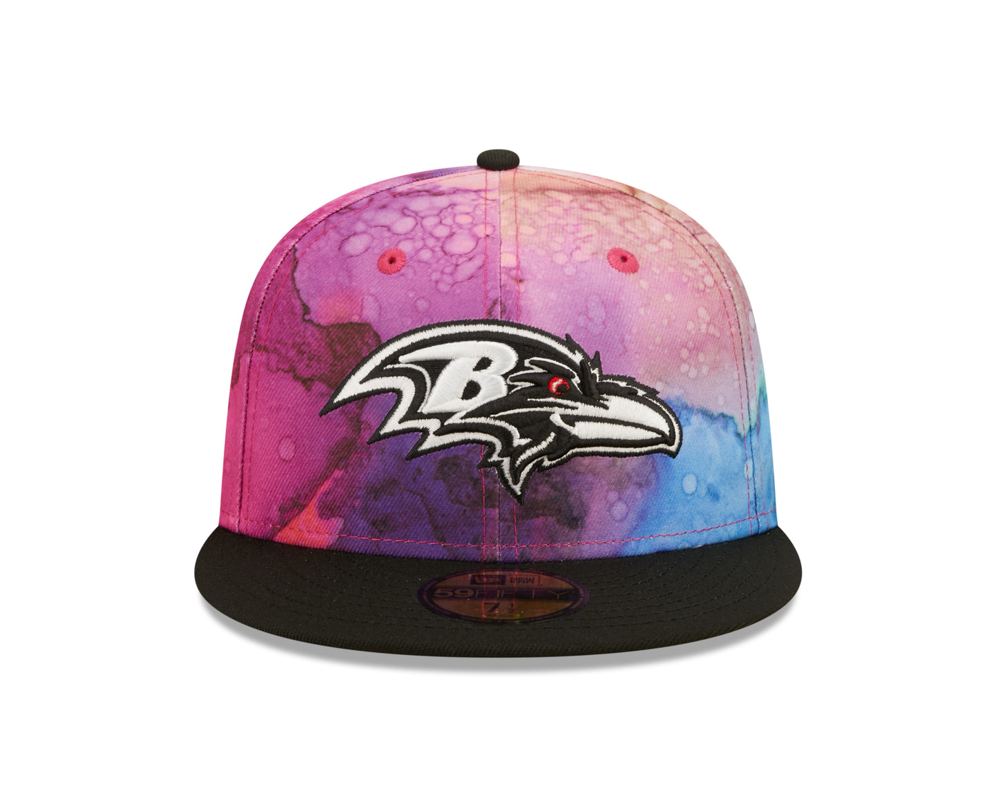 Baltimore Ravens New Era NFL Crucial Catch Sideline 59FIFTY Fitted Hat - Pink