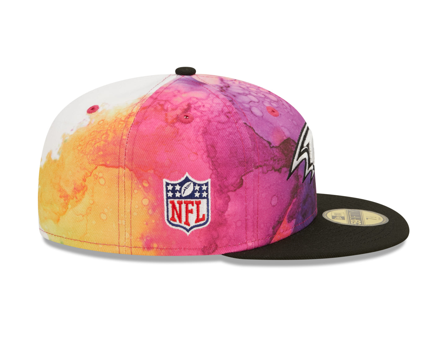 Baltimore Ravens New Era NFL Crucial Catch Sideline 59FIFTY Fitted Hat - Pink