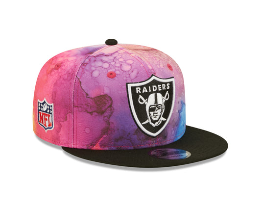 Las Vegas Raiders New Era Sideline Crucial Catch 9FIFTY Hat - Ink Pink