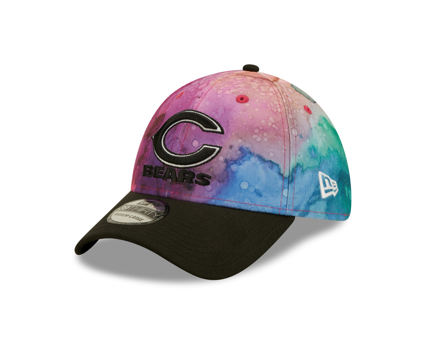 Chicago Bears New Era Sideline Crucial Catch 39THIRTY Hat - Ink Pink