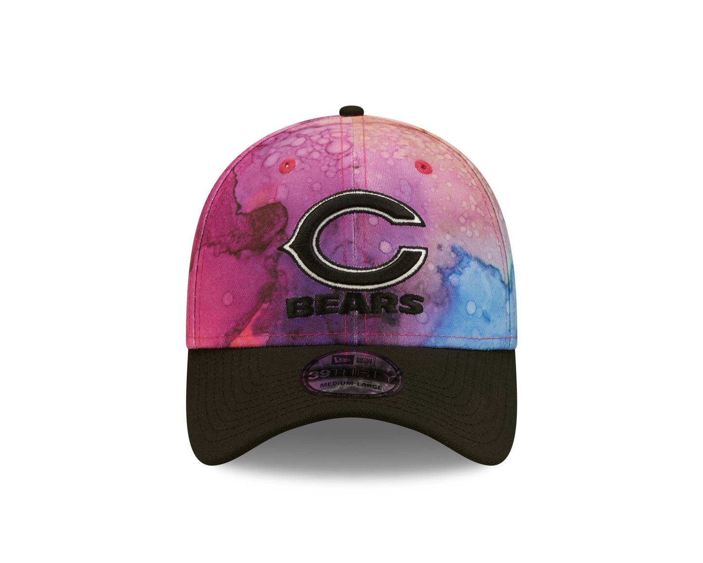 Chicago Bears New Era Sideline Crucial Catch 39THIRTY Hat - Ink Pink
