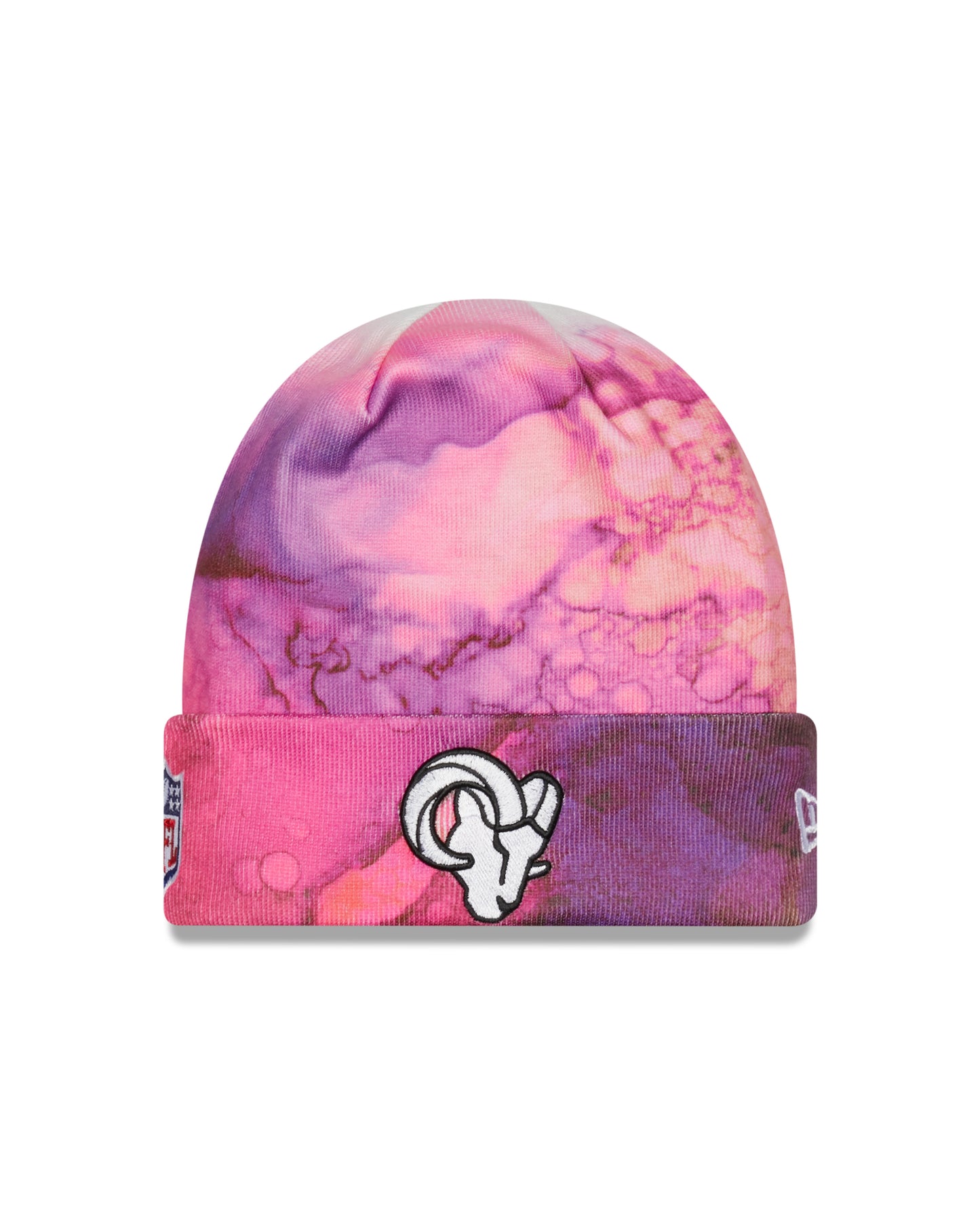 Los Angeles Rams New Era Crucial Catch Knit Hat- Pink Ink