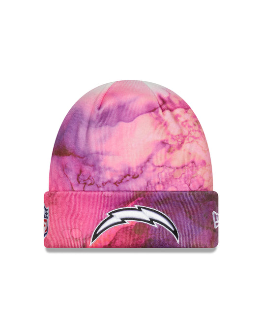 Los Angeles Chargers New Era Crucial Catch Knit Hat- Pink Ink