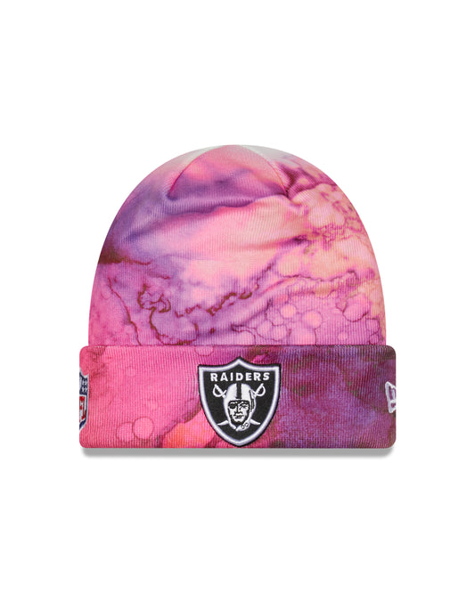 Las Vegas Raiders New Era Crucial Catch Knit Hat - Pink Ink