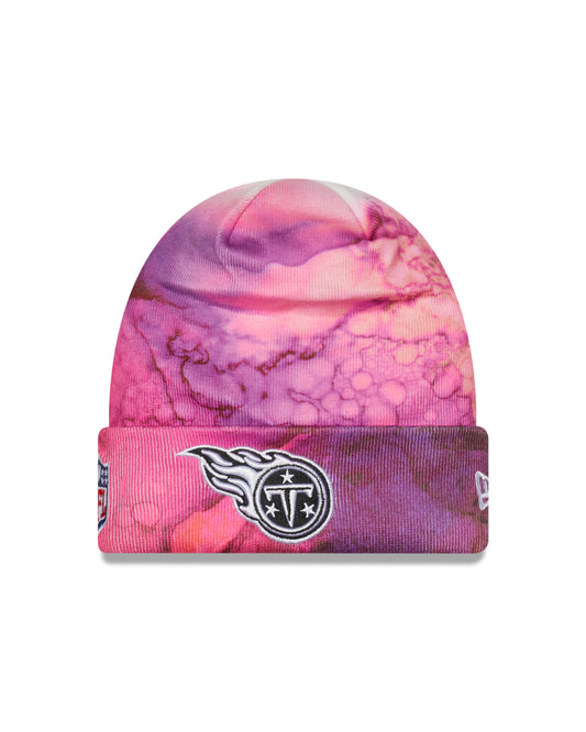 Tennessee Titans New Era Crucial Catch Knit Hat - Pink Ink