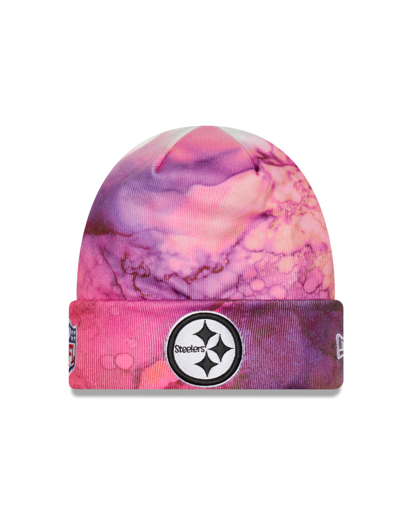 Pittsburgh Steelers New Era Crucial Catch Knit Hat- Pink Ink