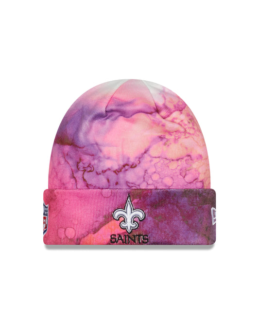New Orleans Saints New Era Crucial Catch Knit Hat - Pink Ink