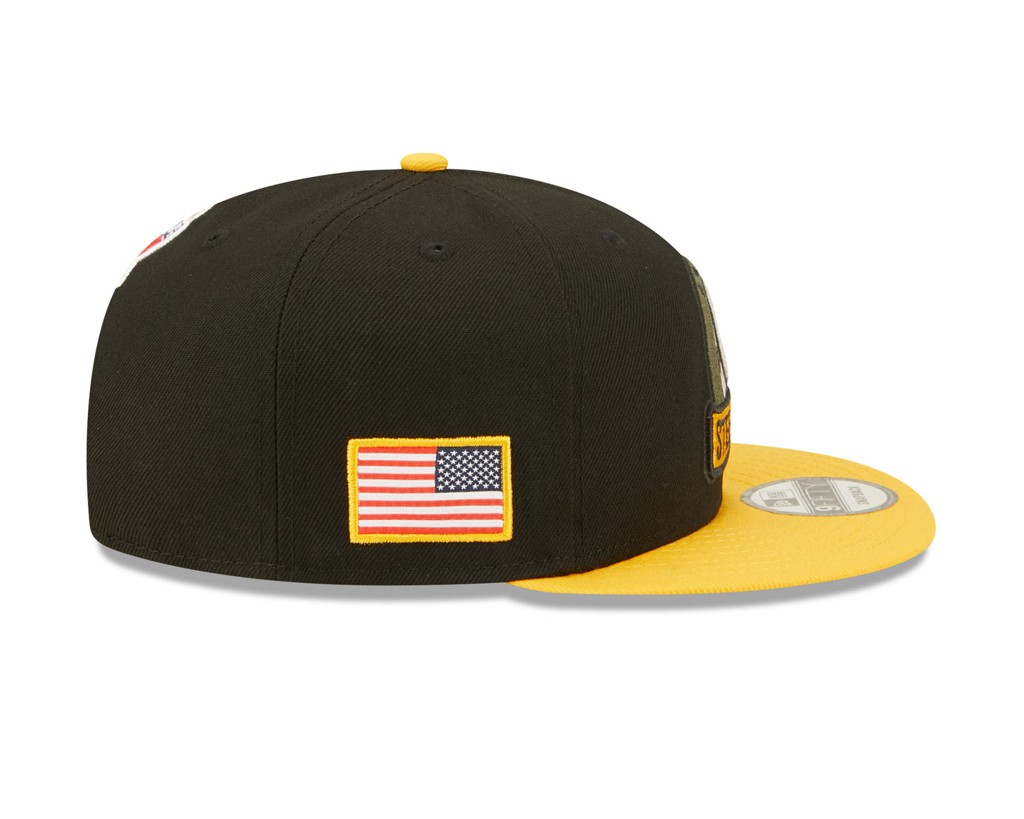Pittsburgh Steelers New Era Salute To Service 9FIFTY Adjustable Hat - Black