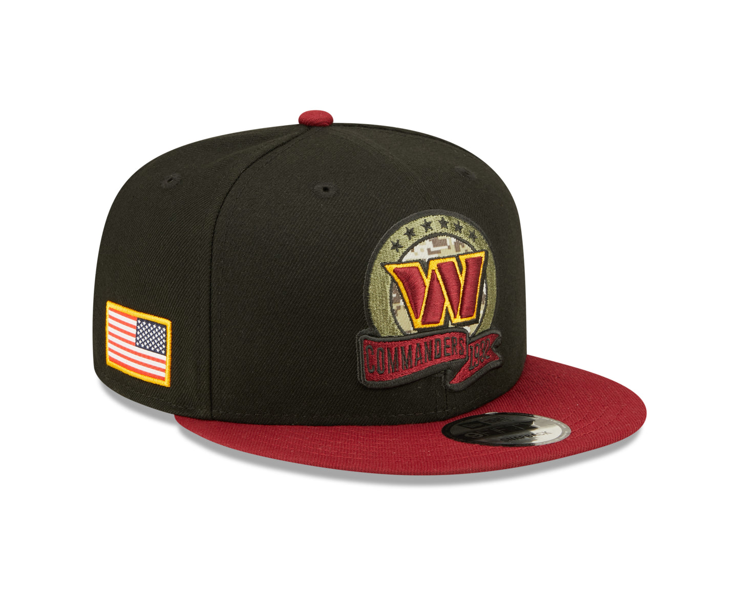 Washington Commanders New Era Salute To Service 9FIFTY Adjustable Hat - Black