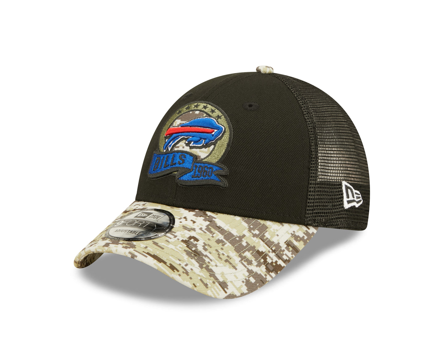 Buffalo Bills New Era Salute To Service 9FORTY Adjustable Hat - Black