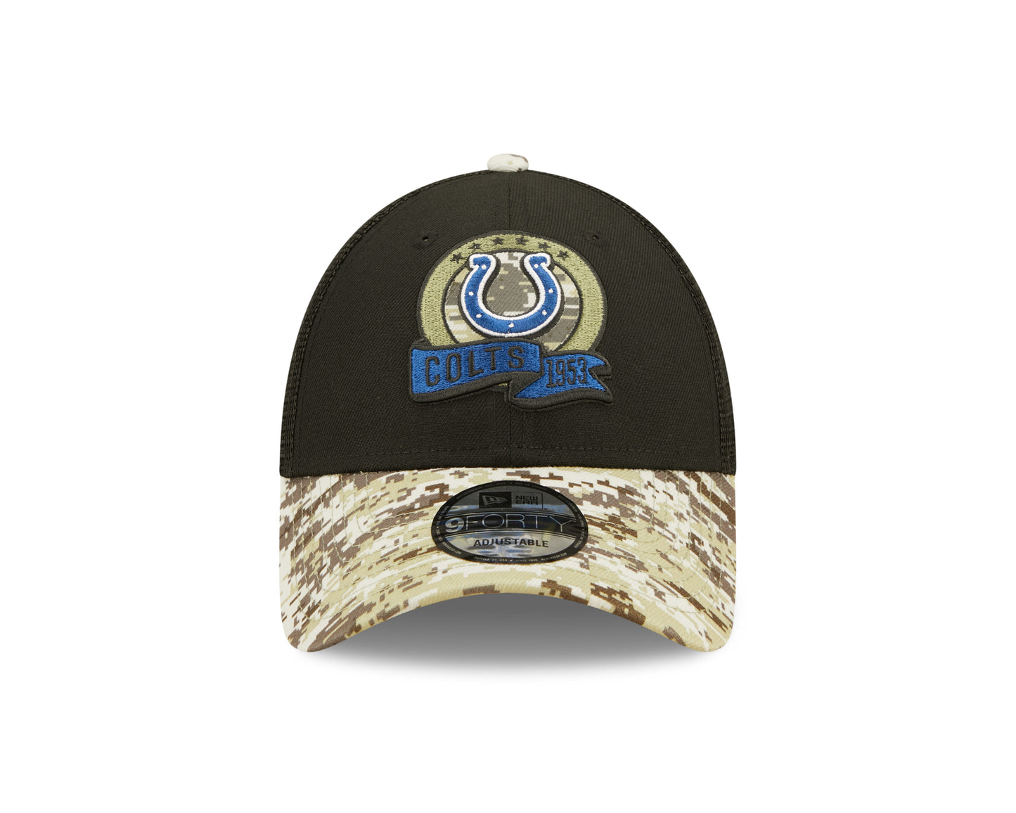 Indianapolis Colts New Era Salute To Service 9FORTY Adjustable Hat - Black