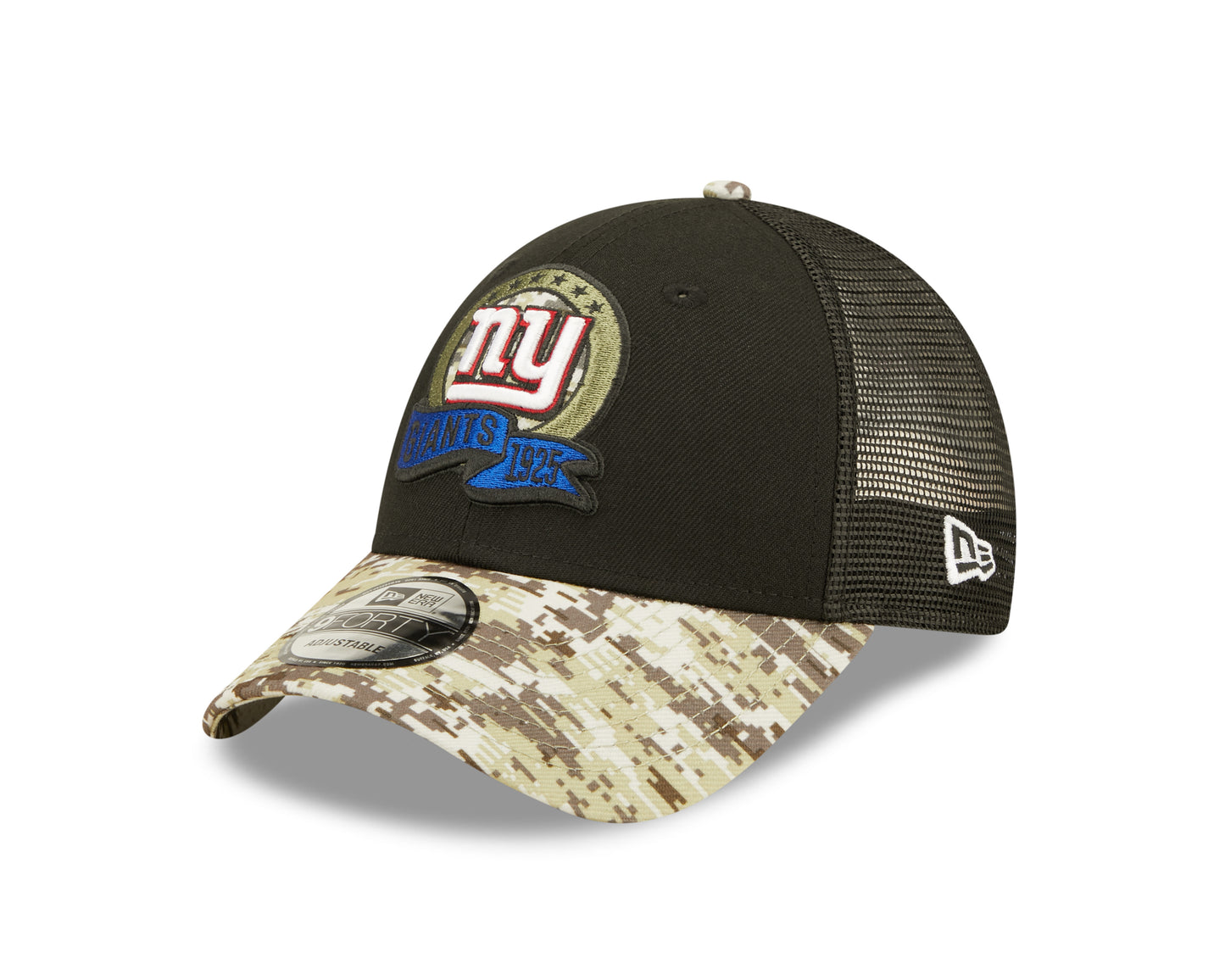 New York Giants New Era Salute To Service 9FORTY Adjustable Hat - Black