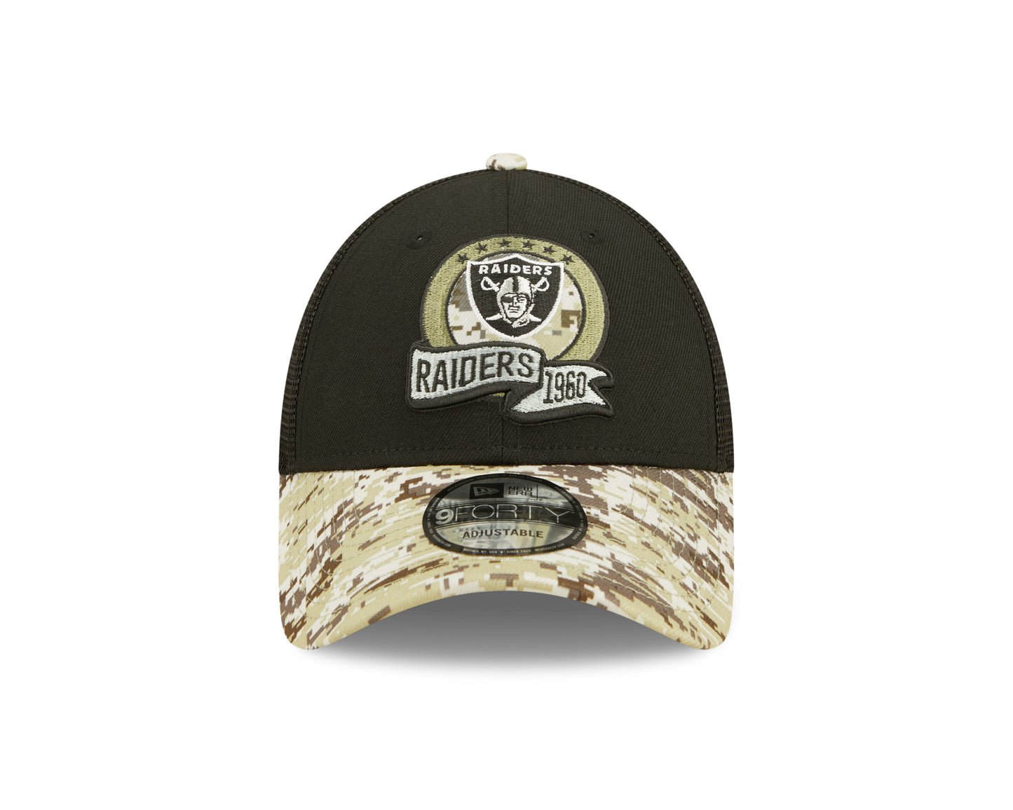 Las Vegas Raiders New Era Salute To Service 9FORTY Adjustable Hat - Black
