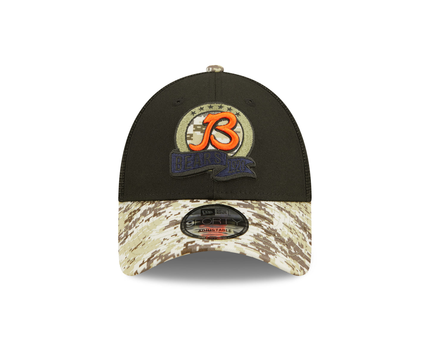 Chicago Bears New Era Salute To Service 9FORTY Adjustable Hat - Black