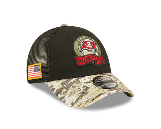 Tampa Bay Buccaneers New Era Salute To Service 9FORTY Adjustable Hat - Black