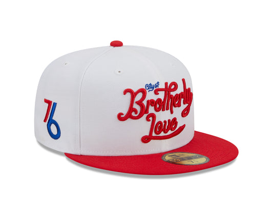 Philadelphia 76ers New Era City Edition 59FIFTY Fitted Hat - White