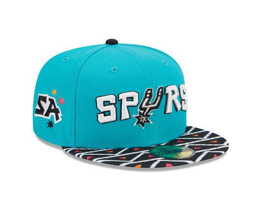 San Antonio Spurs New Era City Edition 59FIFTY Fitted Hat - Blue