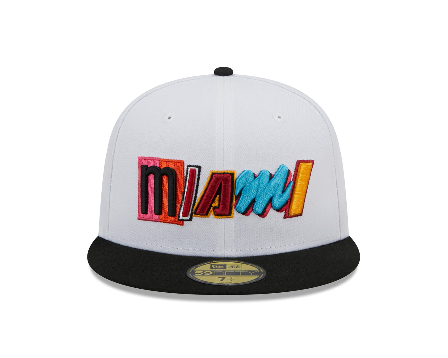 Miami Heat New Era City Edition 59FIFTY Fitted Hat - White