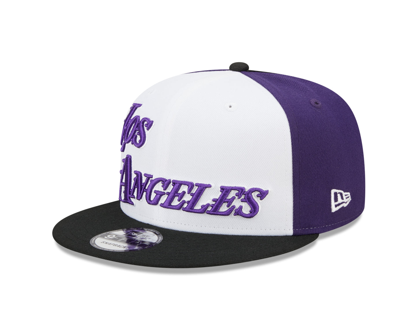 Los Angeles Lakers New Era City Edition 9FIFTY Snap Back Hat - White/Purple