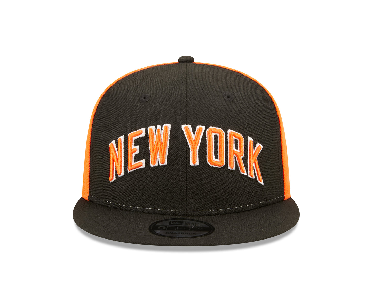 New York Knicks New Era City Edition 9FIFTY Snap Back Hat - Black/Orange