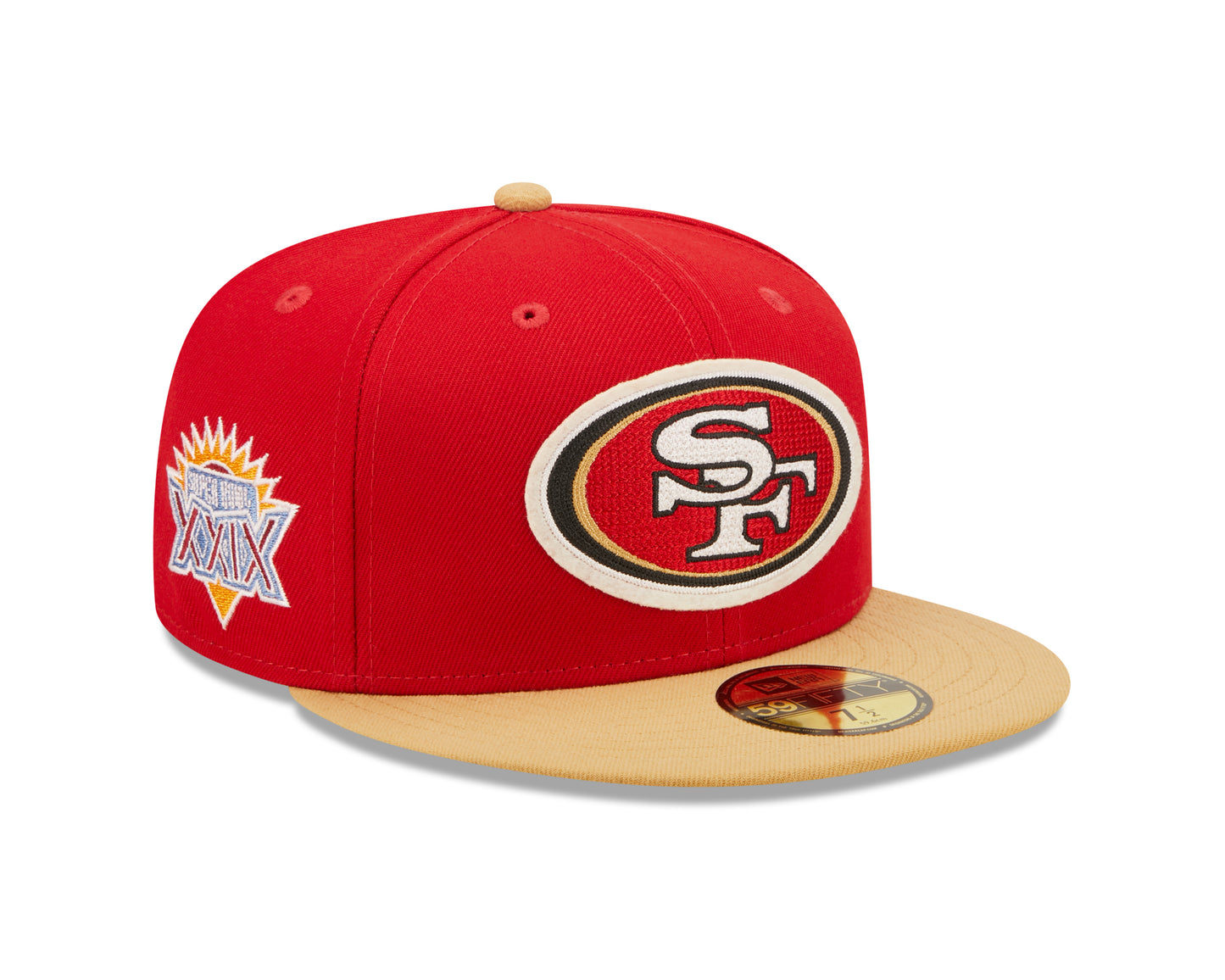 San Fransico 49ers New Era Super Bowl Series Letterman 59FIFTY Fitted Hat - Red