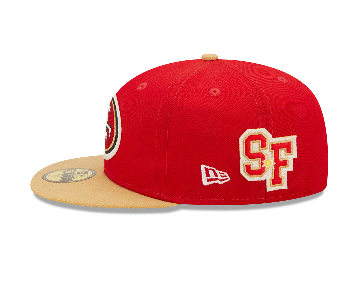 San Fransico 49ers New Era Super Bowl Series Letterman 59FIFTY Fitted Hat - Red