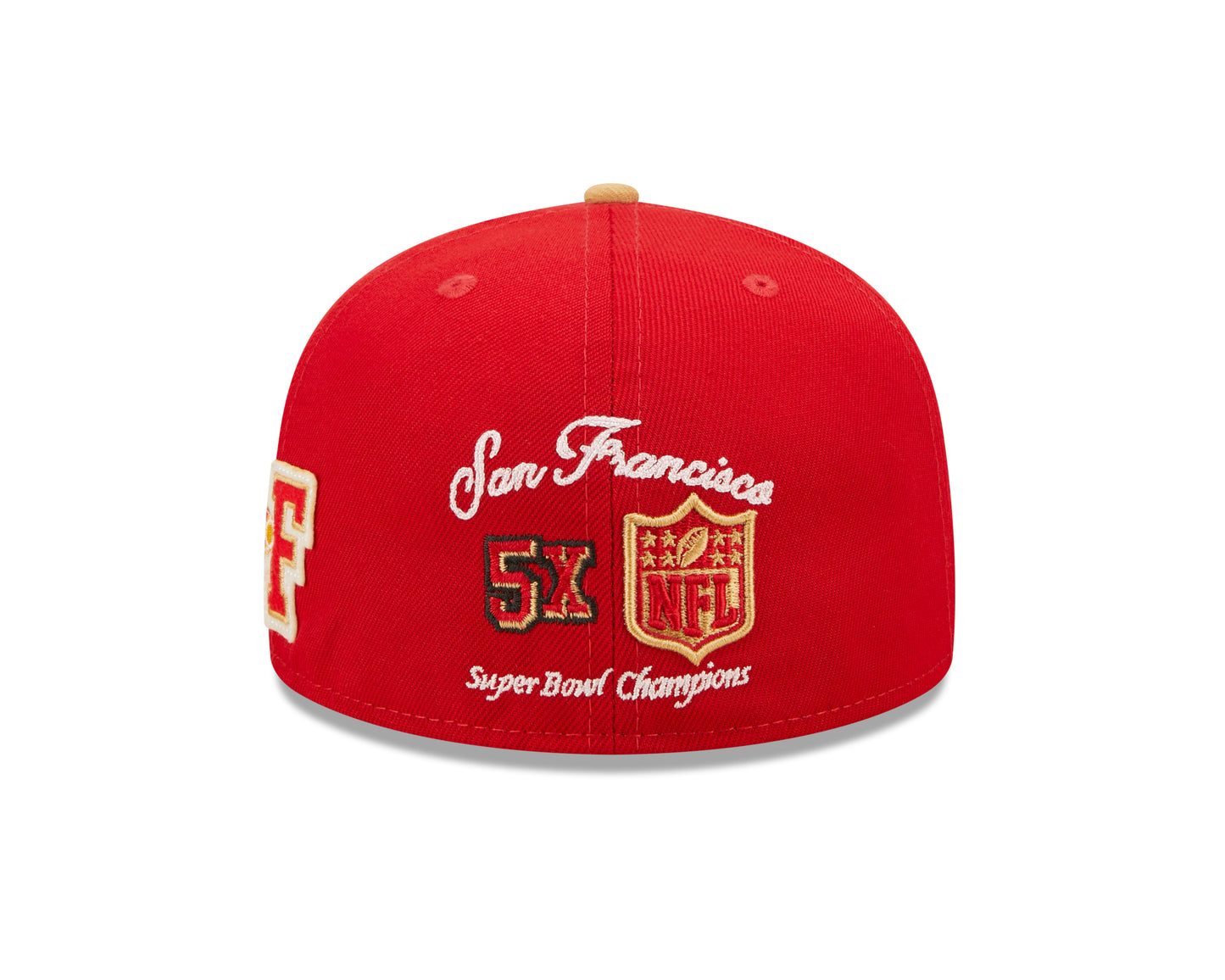 San Fransico 49ers New Era Super Bowl Series Letterman 59FIFTY Fitted Hat - Red