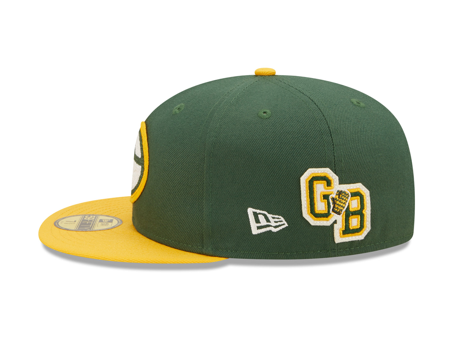 Green Bay Packers New Era Super Bowl Series Letterman 59FIFTY Fitted Hat - Green