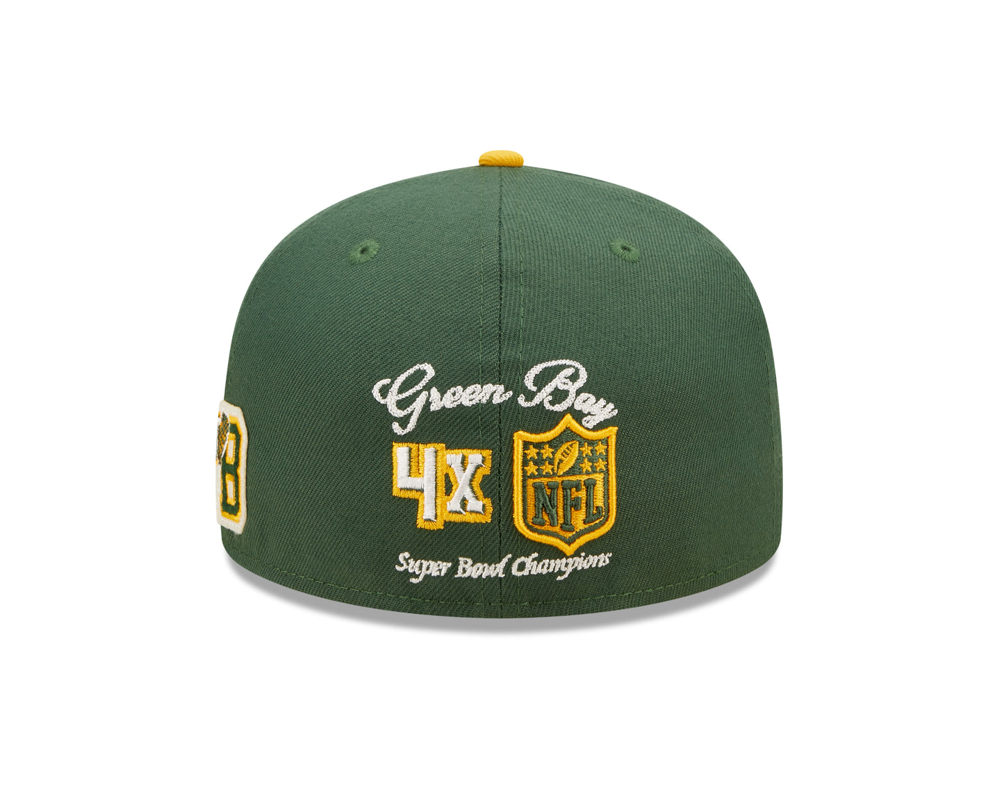 Green Bay Packers New Era Super Bowl Series Letterman 59FIFTY Fitted Hat - Green