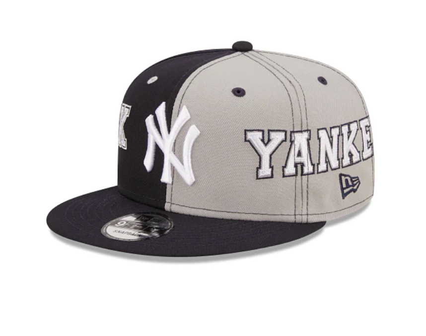 New York Yankees New Era Team Split 9FIFTY Snapback Hat - Navy/Gray