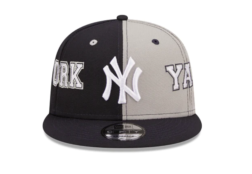 New York Yankees New Era Team Split 9FIFTY Snapback Hat - Navy/Gray