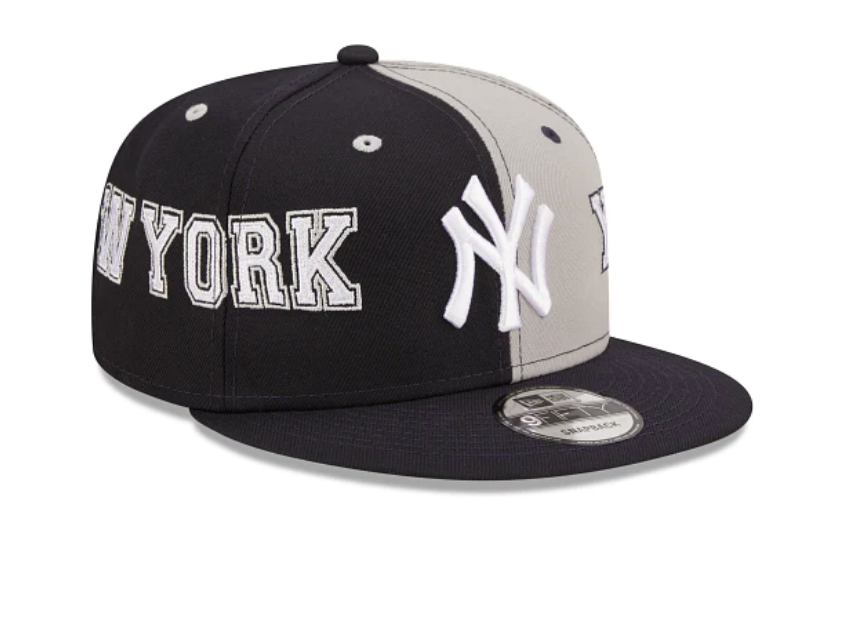 New York Yankees New Era Team Split 9FIFTY Snapback Hat - Navy/Gray