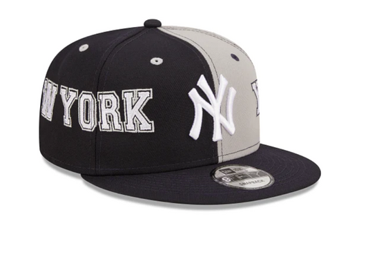 New York Yankees New Era Team Split 9FIFTY Snapback Hat - Navy/Gray
