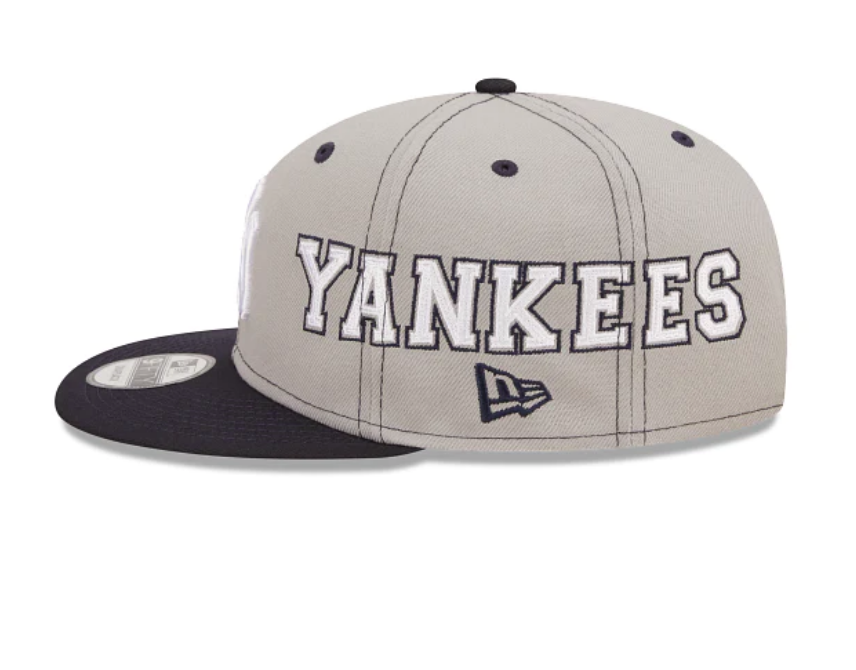 New York Yankees New Era Team Split 9FIFTY Snapback Hat - Navy/Gray