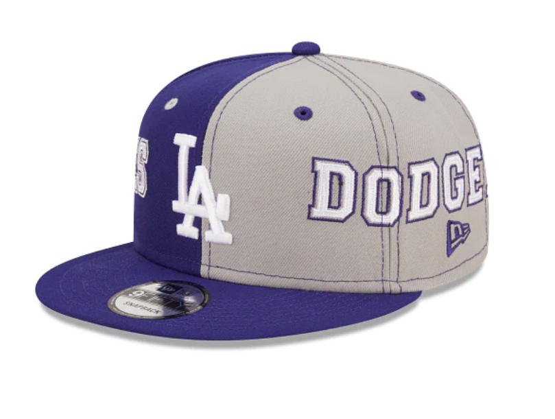 Los Angeles Dodgers New Era Team Split 9FIFTY Snapback Hat - Blue/Gray
