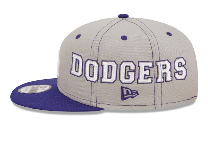 Los Angeles Dodgers New Era Team Split 9FIFTY Snapback Hat - Blue/Gray
