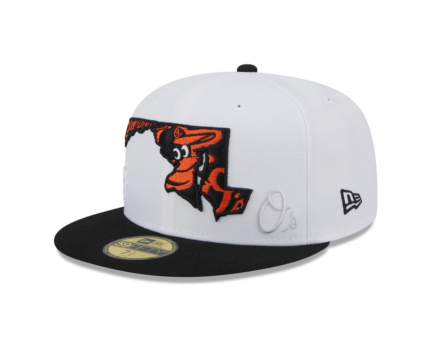 Baltimore Orioles New Era State 59FIFTY Fitted Hat - White