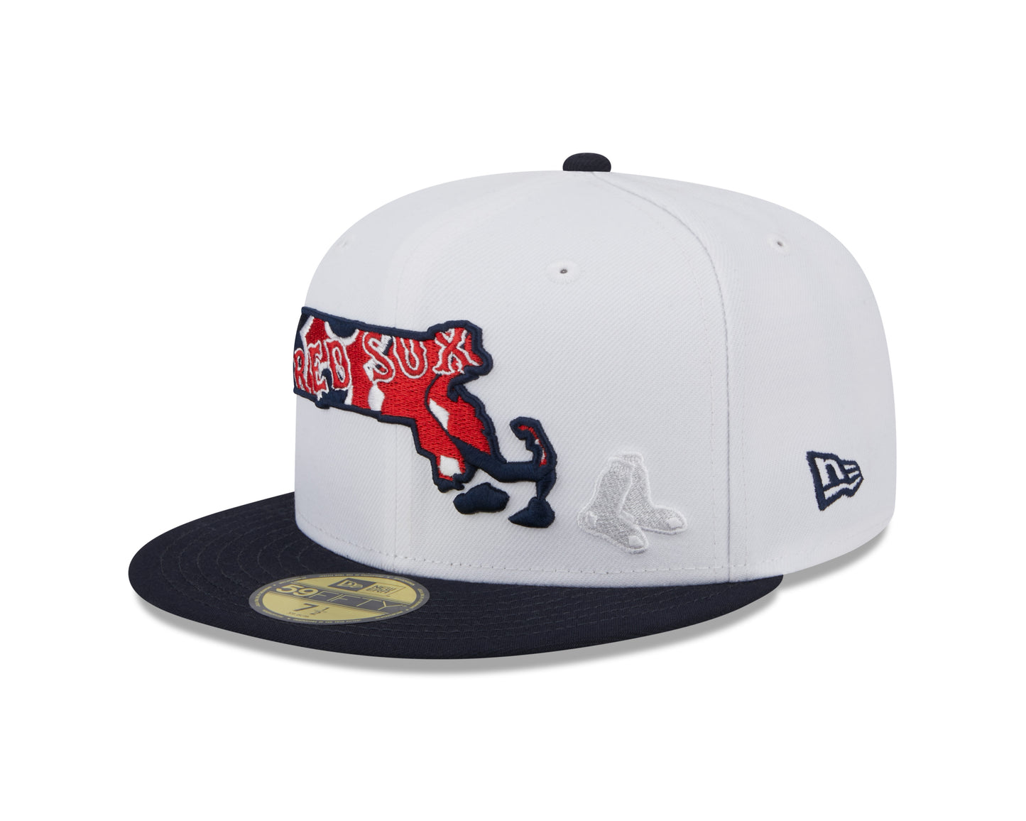 Boston Red Sox New Era State 59FIFTY Fitted Hat - White
