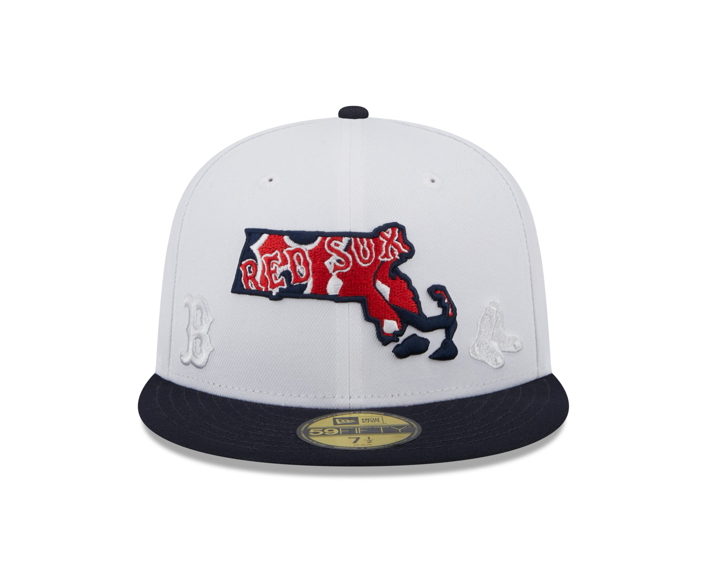 Boston Red Sox New Era State 59FIFTY Fitted Hat - White