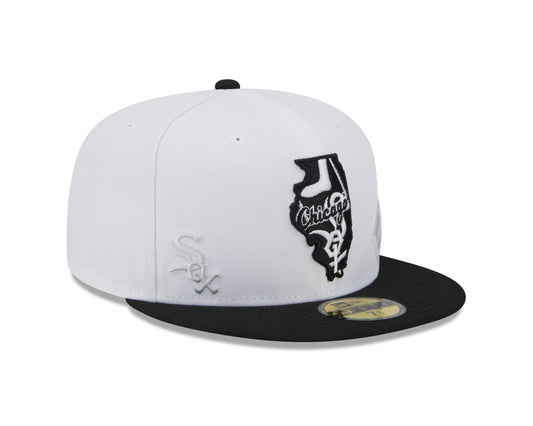 Chicago White Sox New Era State 59FIFTY Fitted Hat - White