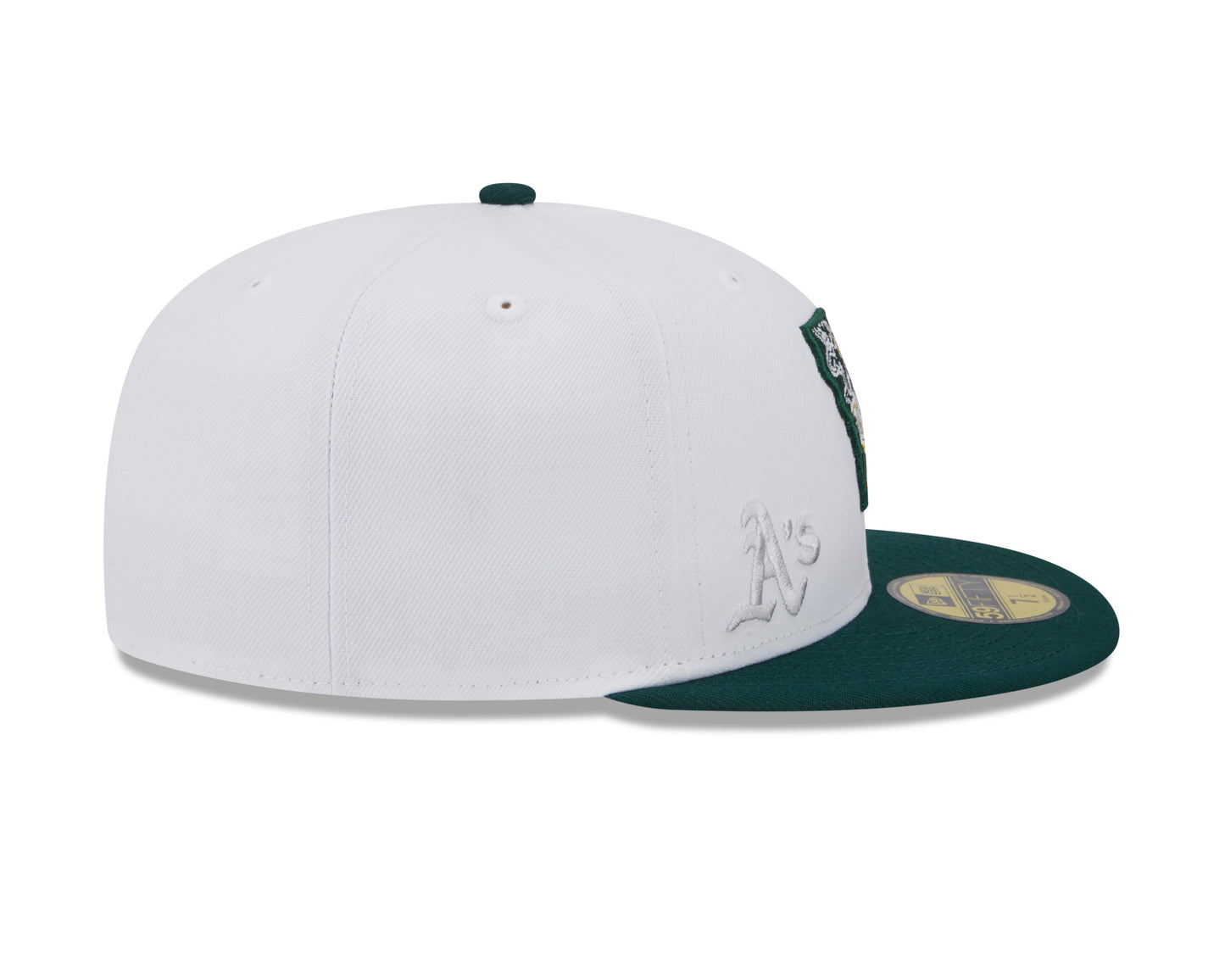 Oakland Athletics New Era State 59FIFTY Fitted Hat - White