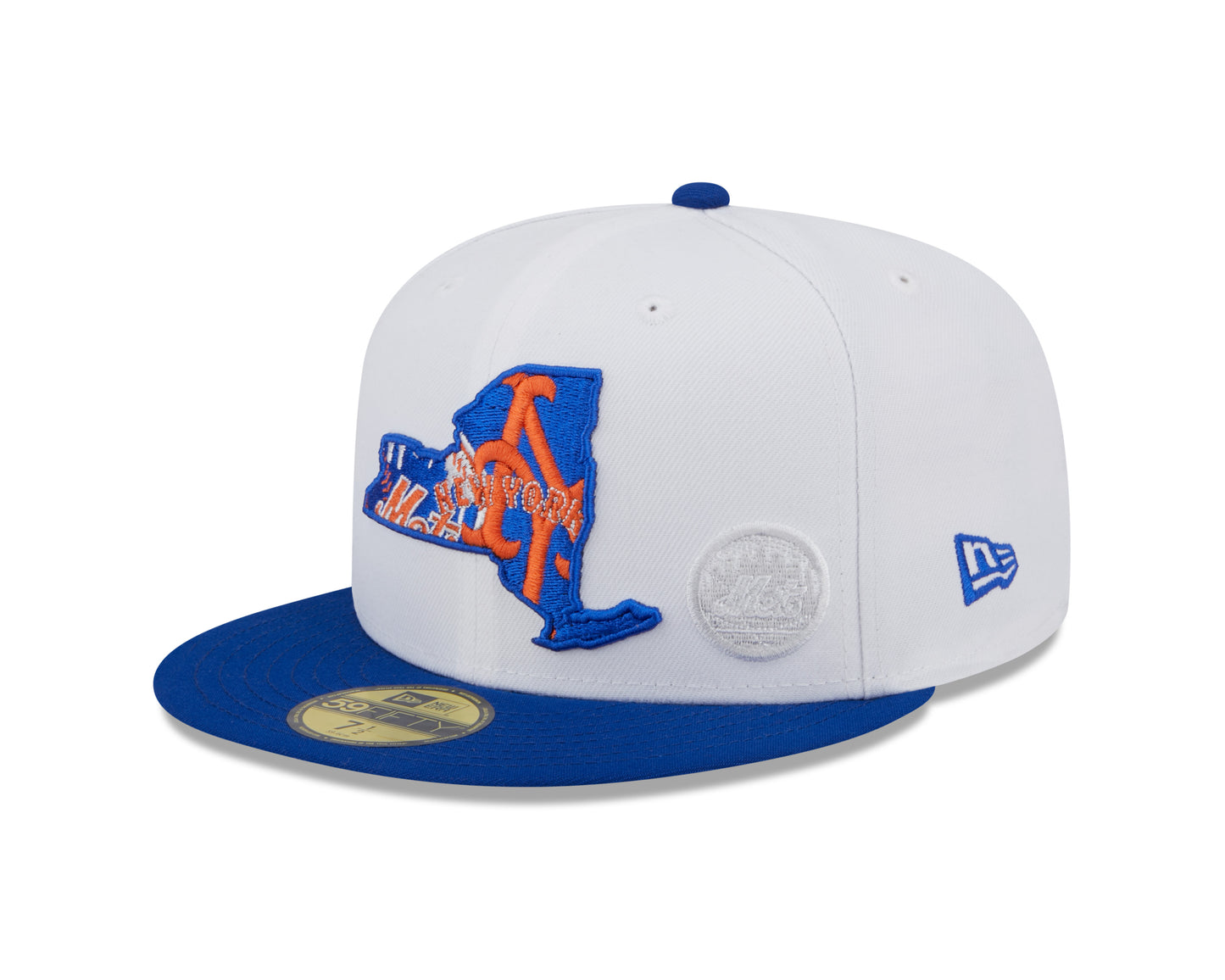 New York Mets New Era State 59FIFTY Fitted Hat - White