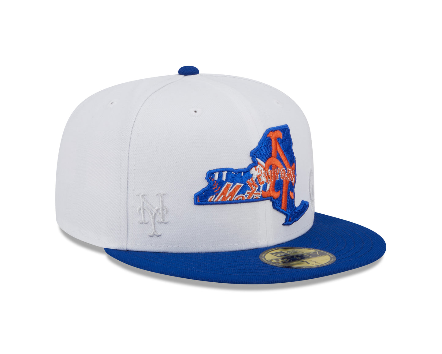 New York Mets New Era State 59FIFTY Fitted Hat - White