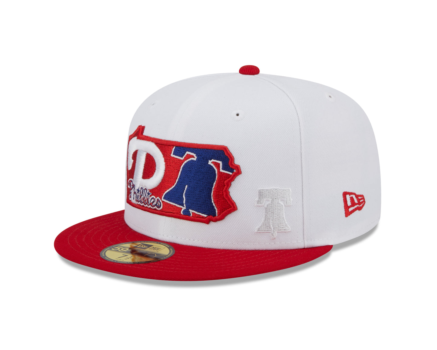 Philadelphia Phillies New Era State 59FIFTY Fitted Hat - White