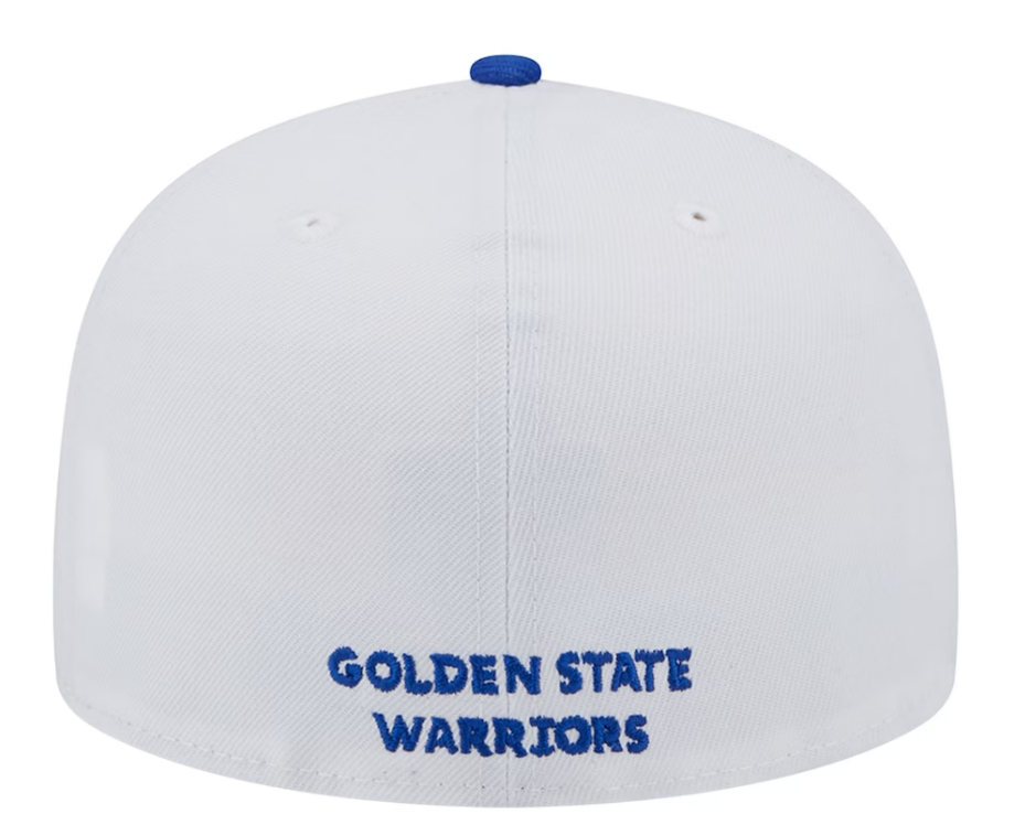 Golden State Warriors NBA New Era State 59FIFTY Fitted Hat - White