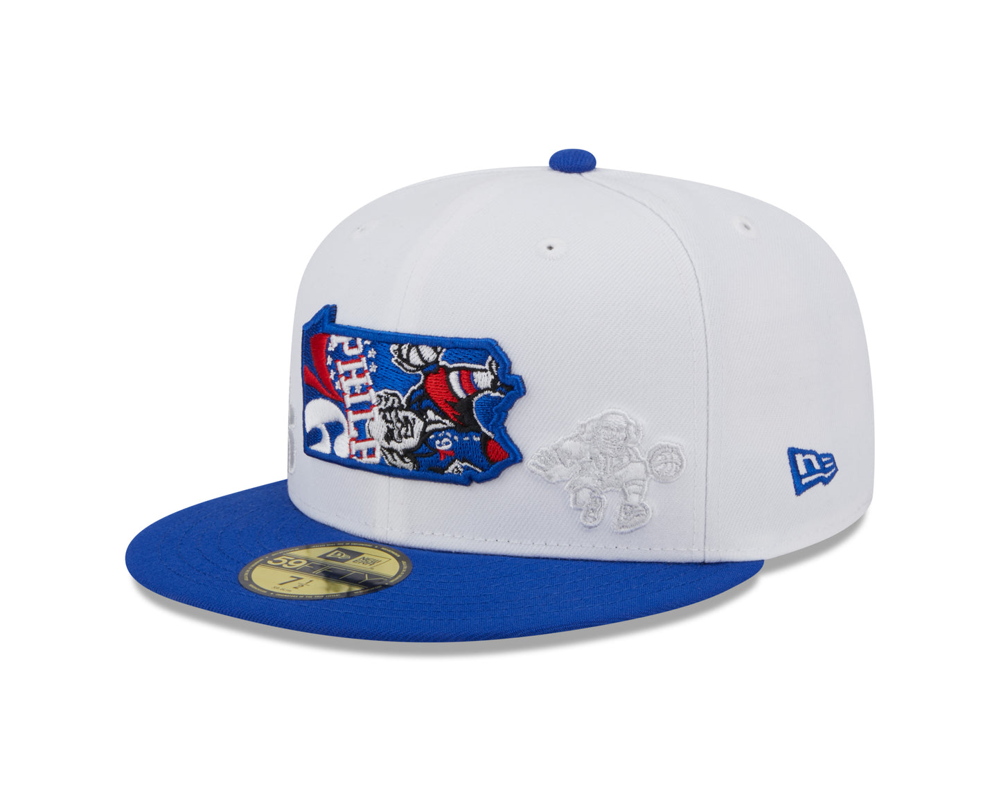 Philadelphia 76ers NBA New Era State 59FIFTY Fitted Hat - White